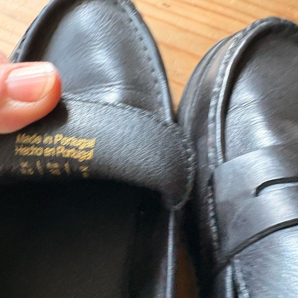 Aldo Black Leather Loafers for Women